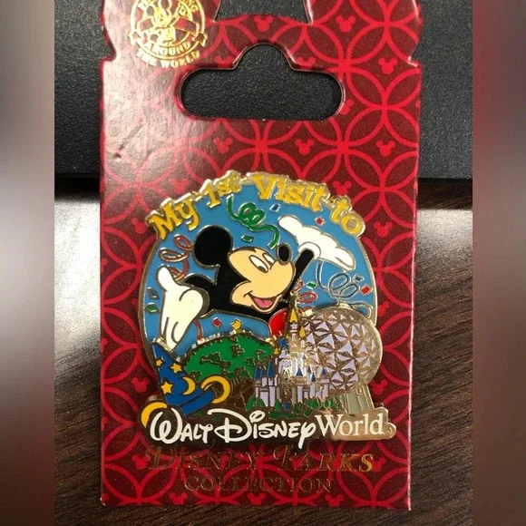 NWT Disney Parks Collection Mickey 1st Visit Pin - Rare - Picture 2 of 3